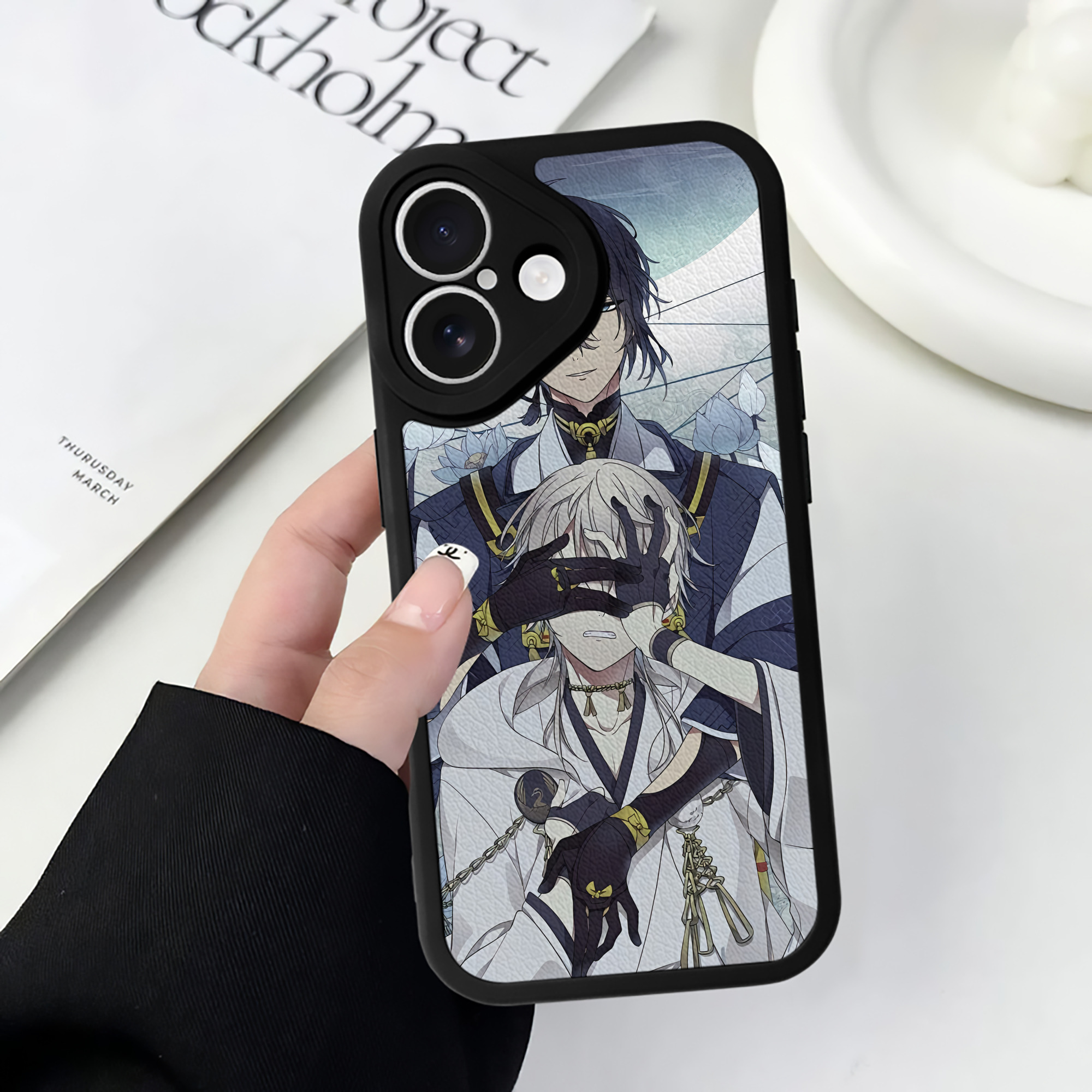 （画像用） 刀剣乱舞 Touken Ranbu 【iPhone 16シリーズ対応】シリコンスマホケース（レザー調） 材質：シリコン